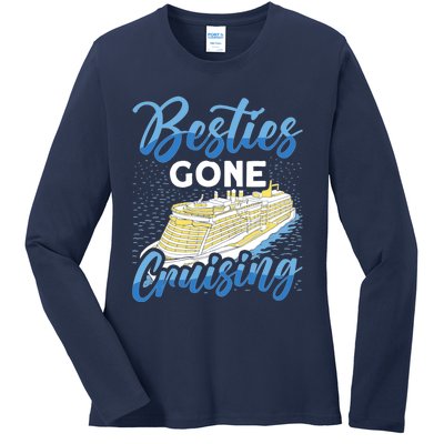 Cruising Boat Besties gone cruising Cruise Ladies Long Sleeve Shirt