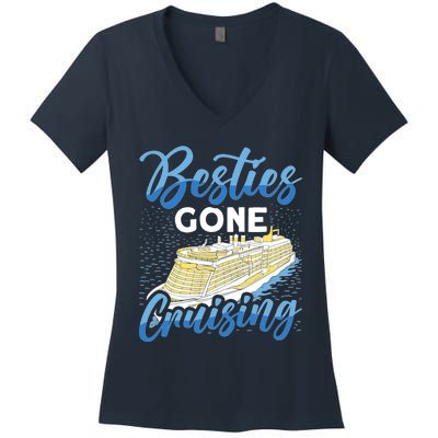 Cruising Boat Besties gone cruising Cruise Women's V-Neck T-Shirt