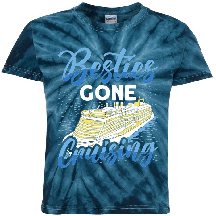 Cruising Boat Besties gone cruising Cruise Kids Tie-Dye T-Shirt