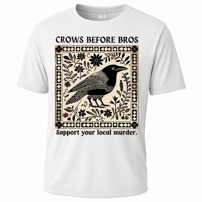 Crows Before Bros Support Your Local Murder Cooling Performance Crew T-Shirt