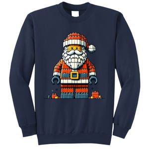 Christmas Builder Block Brick Building Santa Faces Boy Sweatshirt