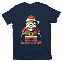 Christmas Builder Block Brick Building Santa Faces Boy T-Shirt