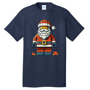 Christmas Builder Block Brick Building Santa Faces Boy Tall T-Shirt