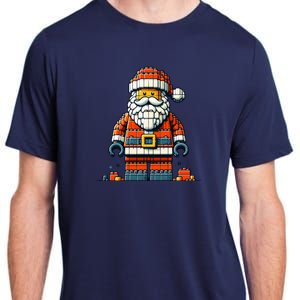 Christmas Builder Block Brick Building Santa Faces Boy Adult ChromaSoft Performance T-Shirt