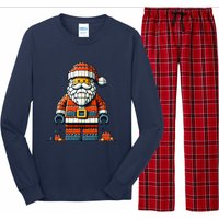 Christmas Builder Block Brick Building Santa Faces Boy Long Sleeve Pajama Set