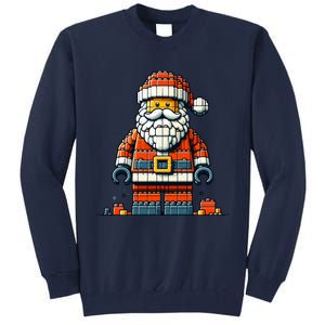 Christmas Builder Block Brick Building Santa Faces Boy Tall Sweatshirt