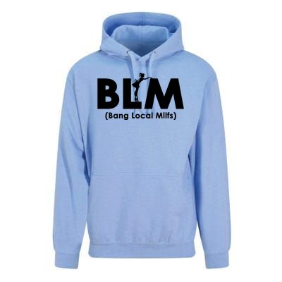 Cool BLM Bang Local Milfs Funny Sarcastic Adult Dad Humor Unisex Surf Hoodie