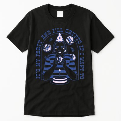 Crypto Bitcoin Birthday Funny Tall T-Shirt