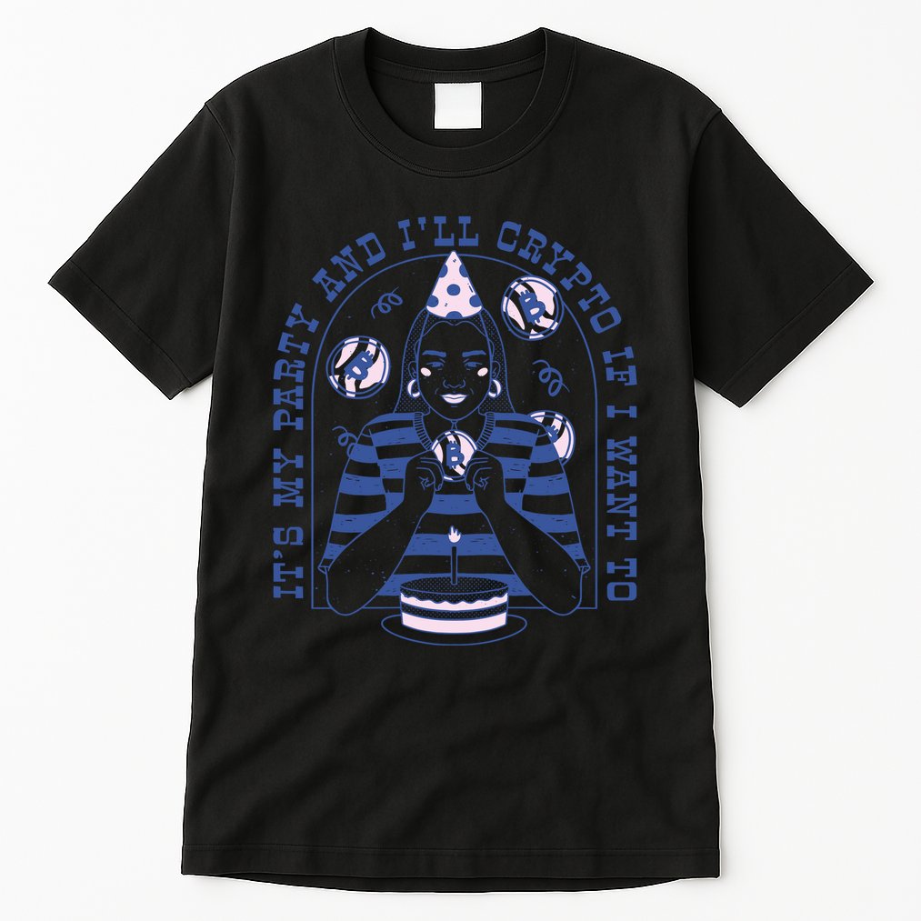Crypto Bitcoin Birthday Funny Tall T-Shirt