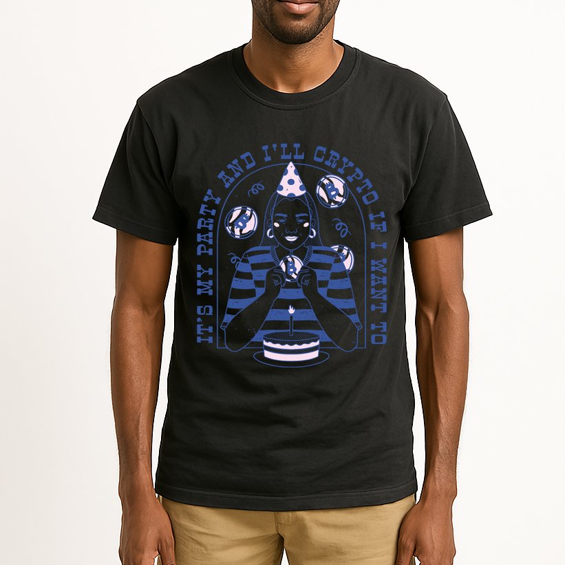 Crypto Bitcoin Birthday Funny Tall T-Shirt