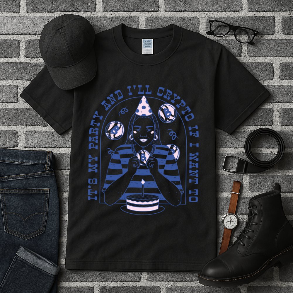 Crypto Bitcoin Birthday Funny Tall T-Shirt