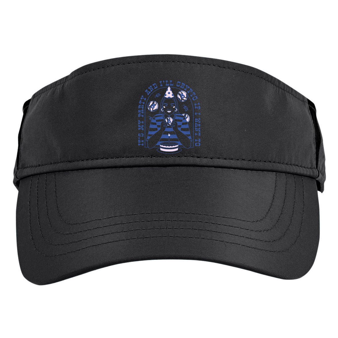 Crypto Bitcoin Birthday Funny Adult Drive Performance Visor