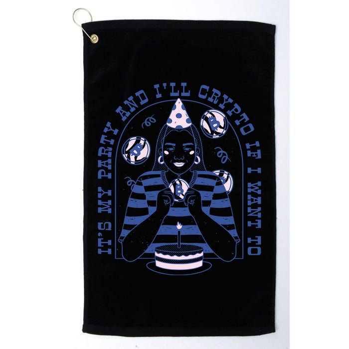 Crypto Bitcoin Birthday Funny Golf Towel