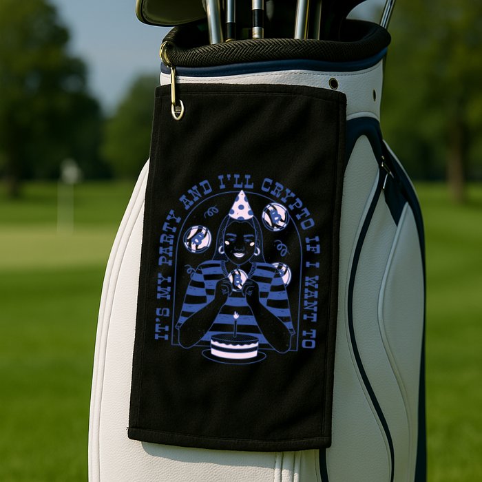 Crypto Bitcoin Birthday Funny Golf Towel
