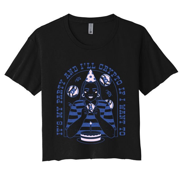 Crypto Bitcoin Birthday Funny Crop Top