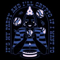 Crypto Bitcoin Birthday Funny Cropped Pullover Crew