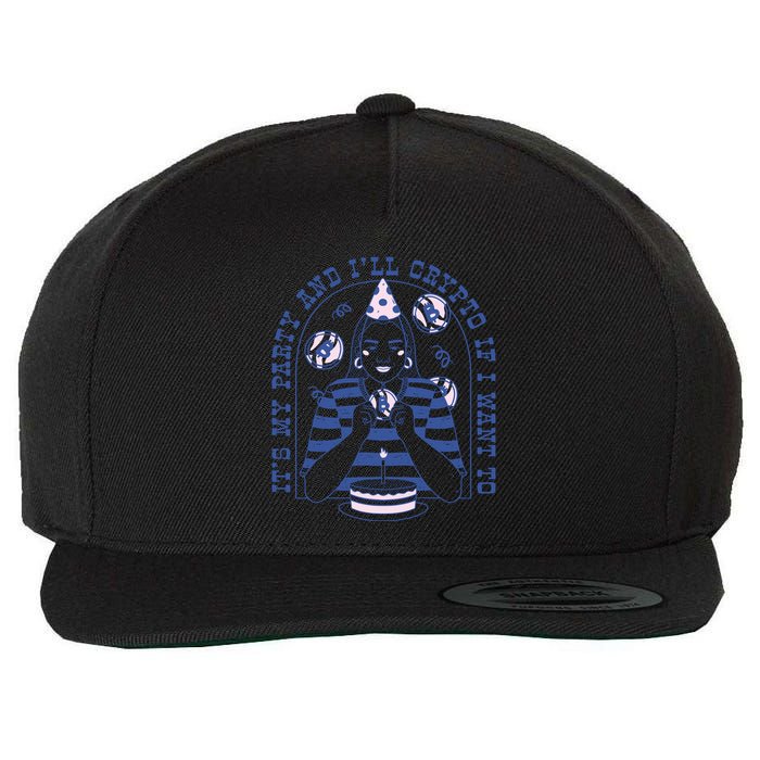 Crypto Bitcoin Birthday Funny Wool Snapback Cap