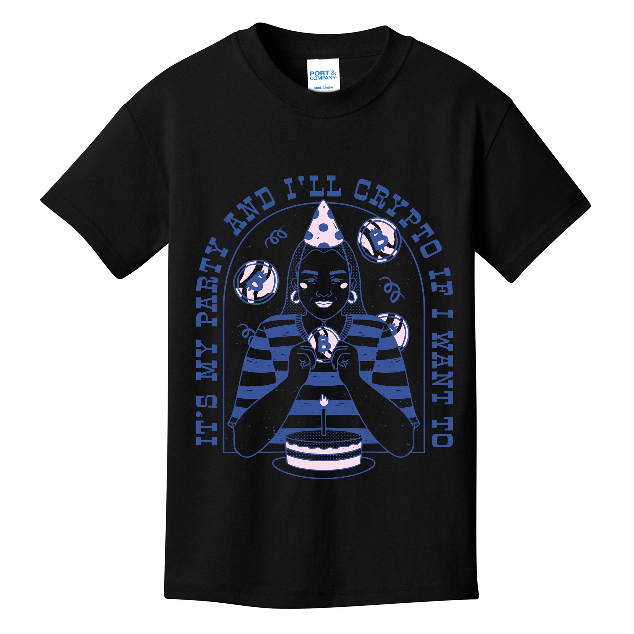 Crypto Bitcoin Birthday Funny Kids T-Shirt