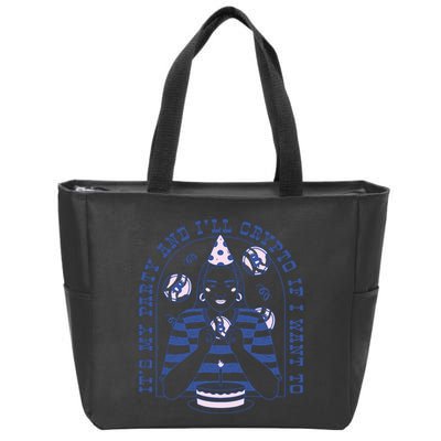 Crypto Bitcoin Birthday Funny Zip Tote Bag