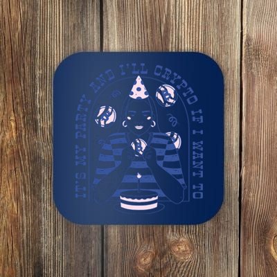 Crypto Bitcoin Birthday Funny Coaster