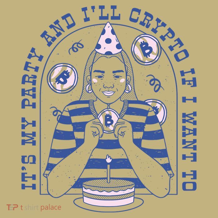 Crypto Bitcoin Birthday Funny Button