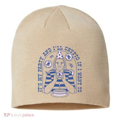 Crypto Bitcoin Birthday Funny Sustainable Beanie