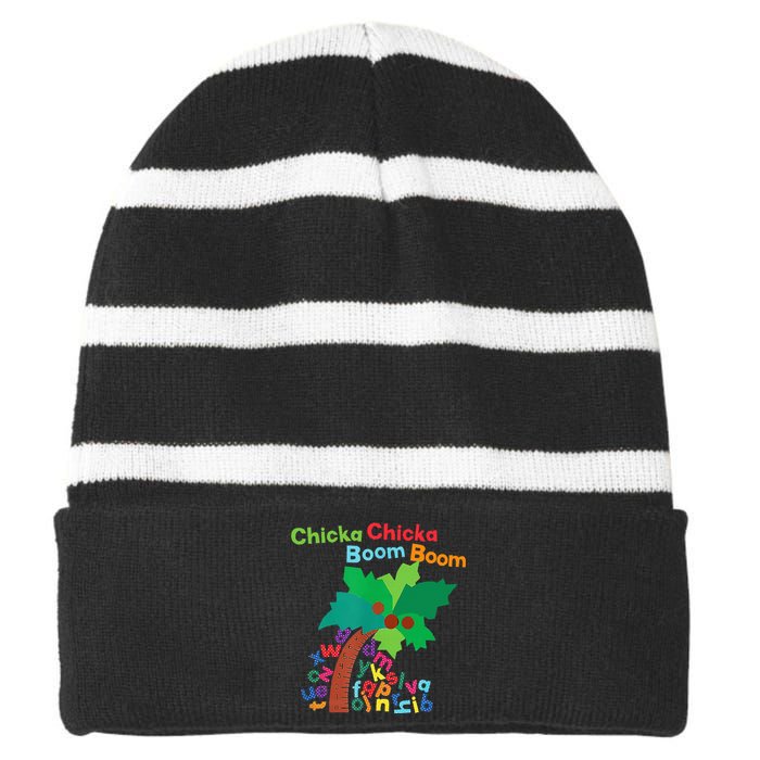 Chicka Boom Boom IM Glad To See You 1st Day Of School Striped Beanie with Solid Band