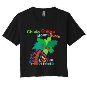 Chicka Boom Boom IM Glad To See You 1st Day Of School Women's Crop Top Tee