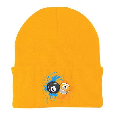 Cool Billiard Balls For 8 Ball And 9 Ball Player Knit Cap Winter Beanie