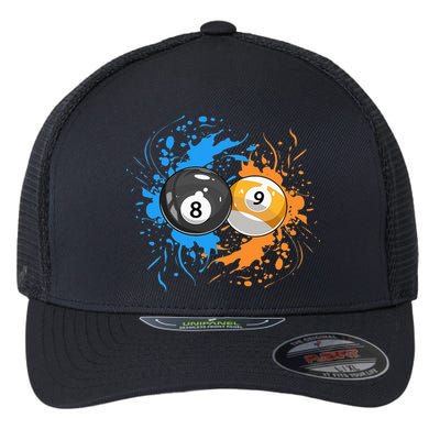 Cool Billiard Balls For 8 Ball And 9 Ball Player Flexfit Unipanel Trucker Cap