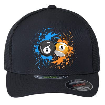 Cool Billiard Balls For 8 Ball And 9 Ball Player Flexfit Unipanel Trucker Cap