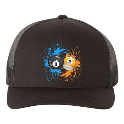 Cool Billiard Balls For 8 Ball And 9 Ball Player Yupoong Adult 5-Panel Trucker Hat