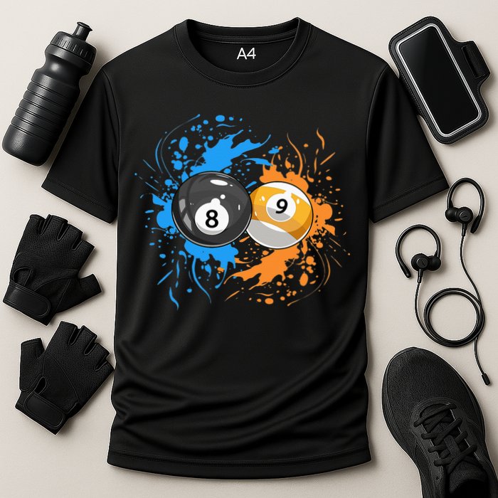Cool Billiard Balls For 8 Ball And 9 Ball Player Performance Shirt