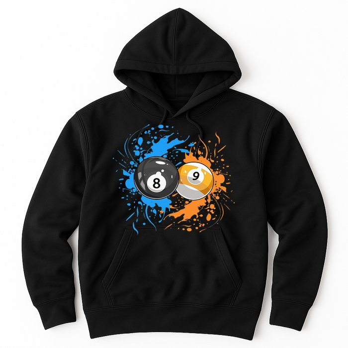Cool Billiard Balls For 8 Ball And 9 Ball Player Hoodie