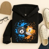 Cool Billiard Balls For 8 Ball And 9 Ball Player Hoodie