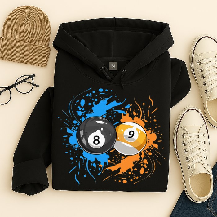 Cool Billiard Balls For 8 Ball And 9 Ball Player Hoodie