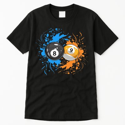 Cool Billiard Balls For 8 Ball And 9 Ball Player Tall T-Shirt