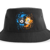 Cool Billiard Balls For 8 Ball And 9 Ball Player Sustainable Bucket Hat