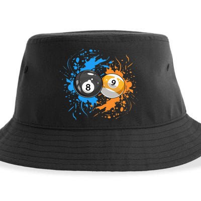 Cool Billiard Balls For 8 Ball And 9 Ball Player Sustainable Bucket Hat