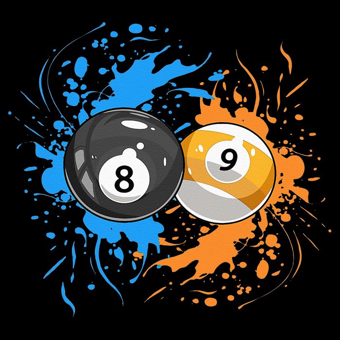 Cool Billiard Balls For 8 Ball And 9 Ball Player Button