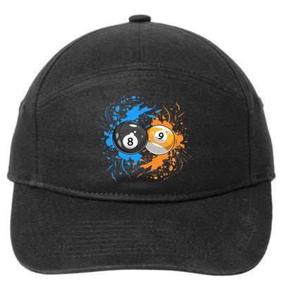 Cool Billiard Balls For 8 Ball And 9 Ball Player 7-Panel Snapback Hat