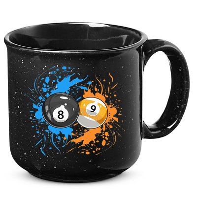 Cool Billiard Balls For 8 Ball And 9 Ball Player 15oz Campfire Ceramic Mug