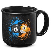 Cool Billiard Balls For 8 Ball And 9 Ball Player 15oz Campfire Ceramic Mug