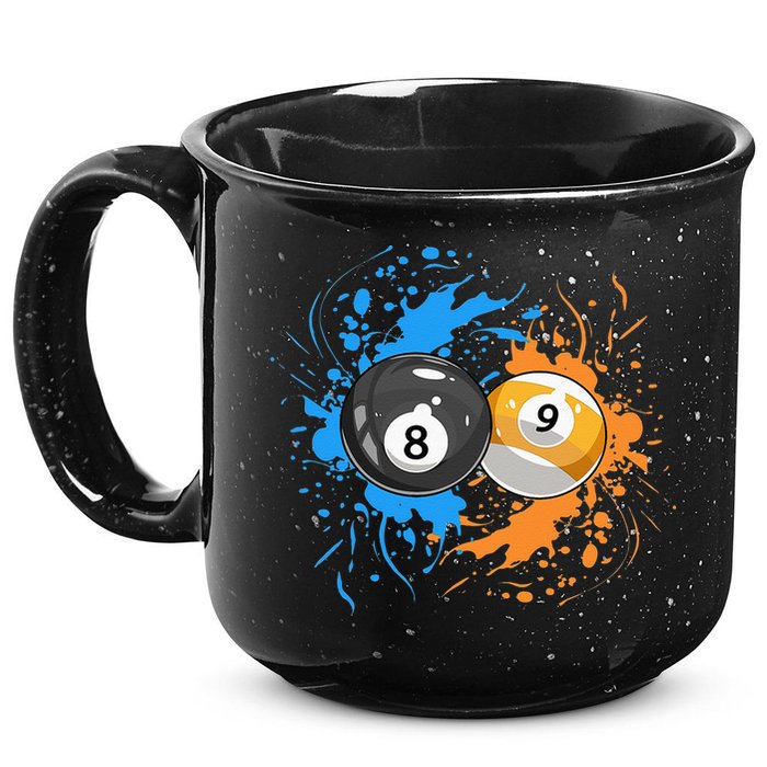 Cool Billiard Balls For 8 Ball And 9 Ball Player 15oz Campfire Ceramic Mug