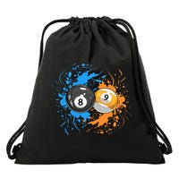Cool Billiard Balls For 8 Ball And 9 Ball Player Drawstring Bag