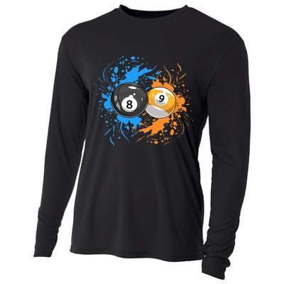 Cool Billiard Balls For 8 Ball And 9 Ball Player Cooling Performance Long Sleeve Crew