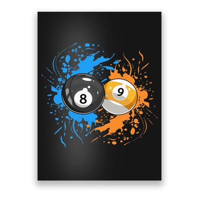 Cool Billiard Balls For 8 Ball And 9 Ball Player Poster