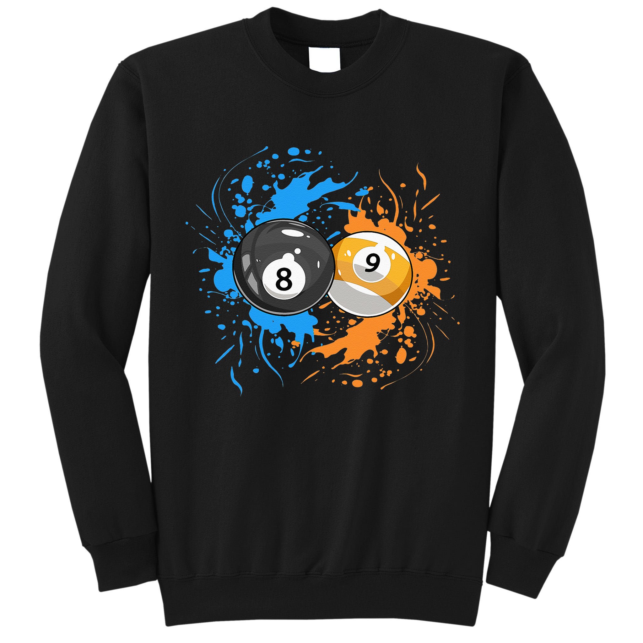 Cool Billiard Balls For 8 Ball And 9 Ball Player Tall Sweatshirt