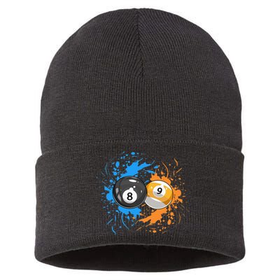 Cool Billiard Balls For 8 Ball And 9 Ball Player Sustainable Knit Beanie