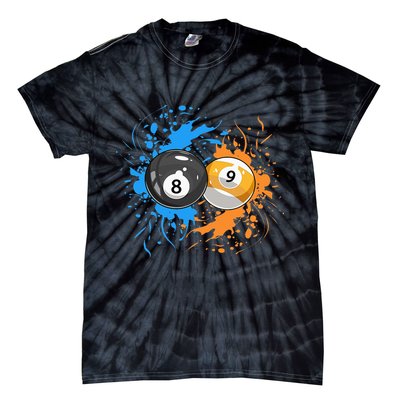 Cool Billiard Balls For 8 Ball And 9 Ball Player Tie-Dye T-Shirt